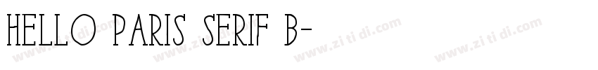 Hello Paris Serif B字体转换